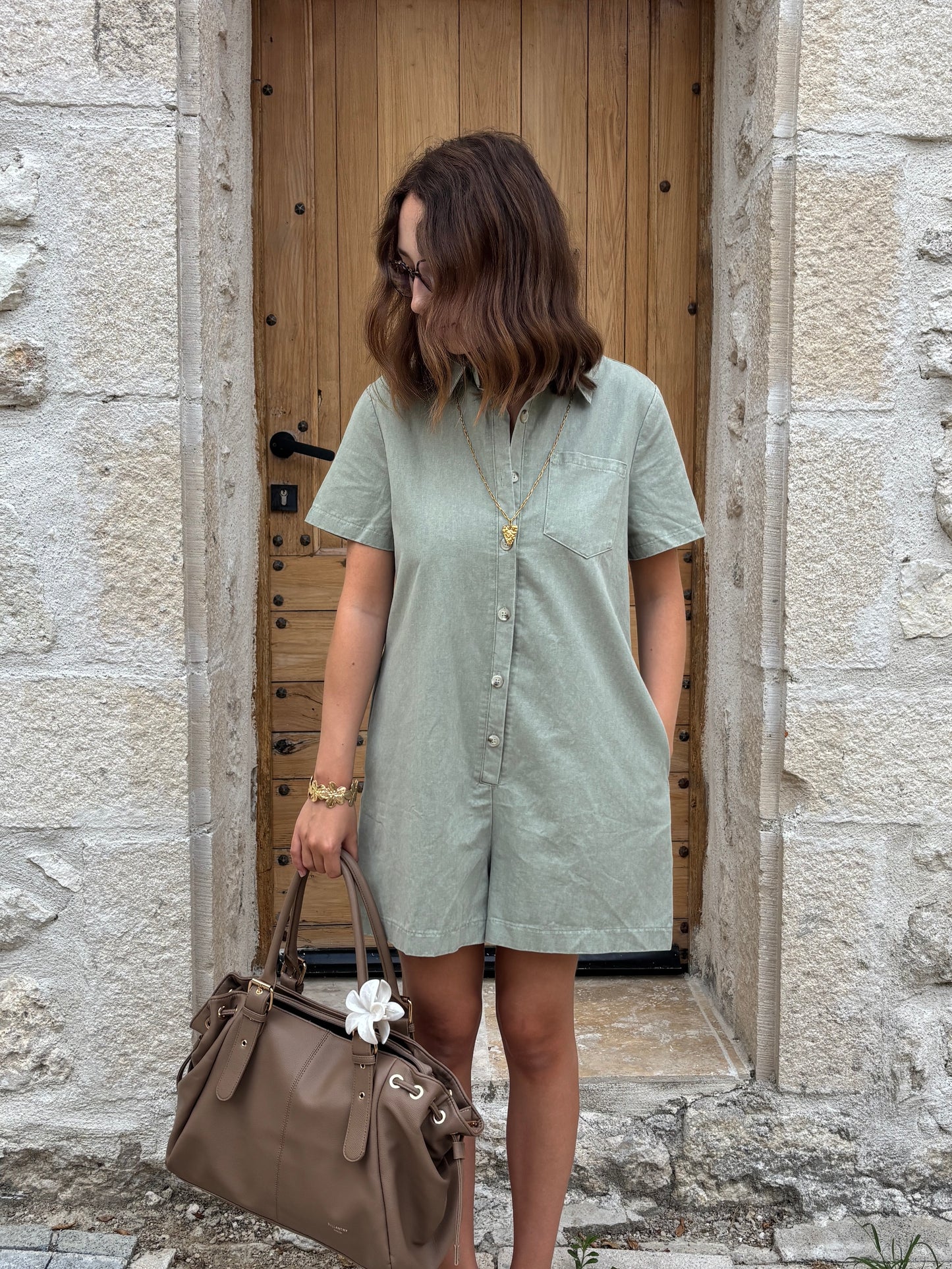Combi-short Maud kaki