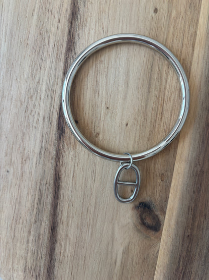 Armband met bedels en zilverkleurige schakels