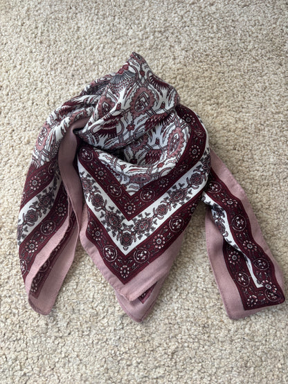 Burgundy scarf