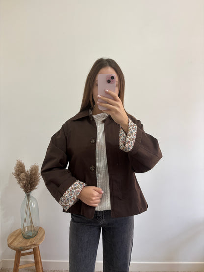 brown Margaux trench coat