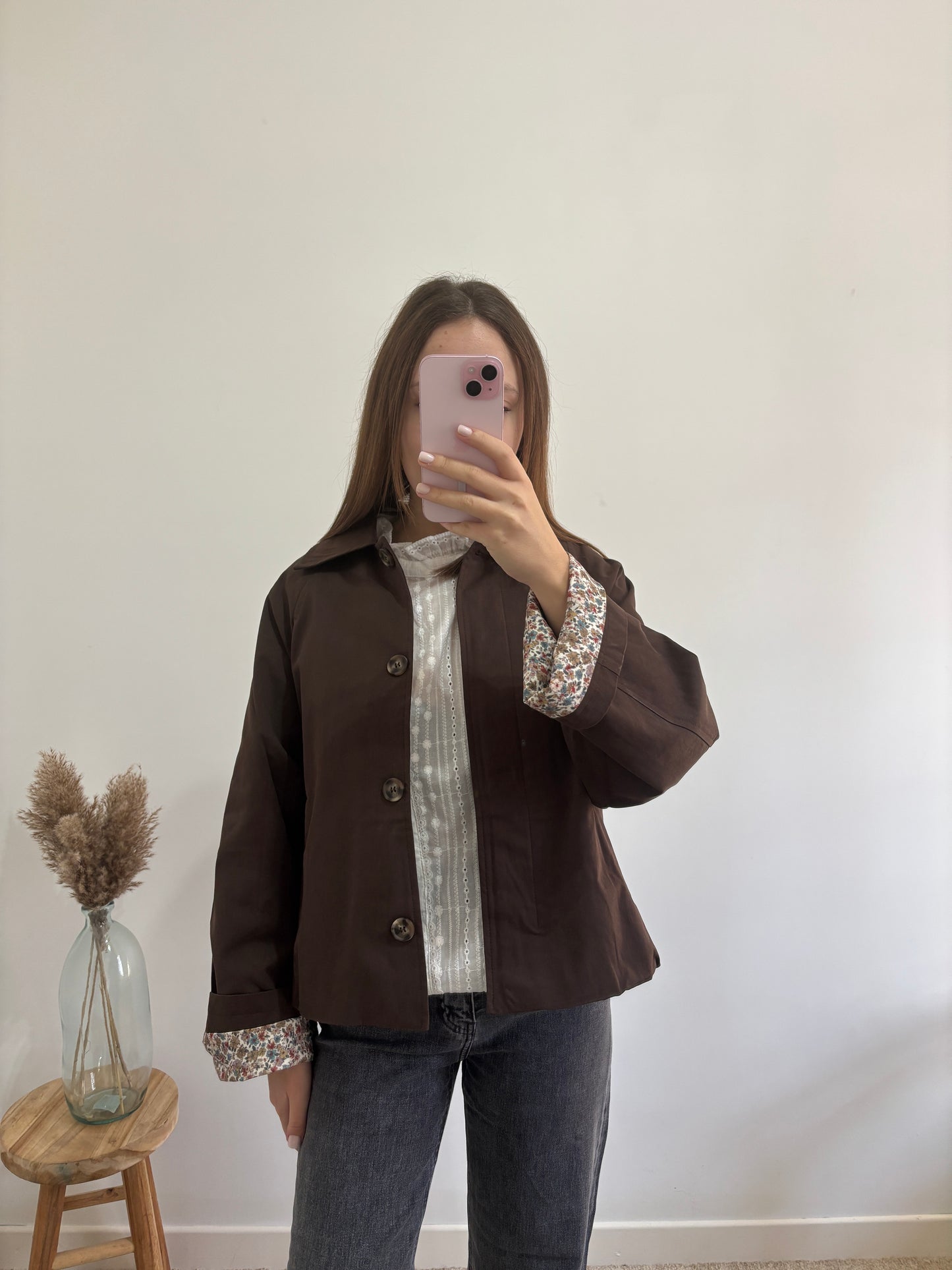 brown Margaux trench coat