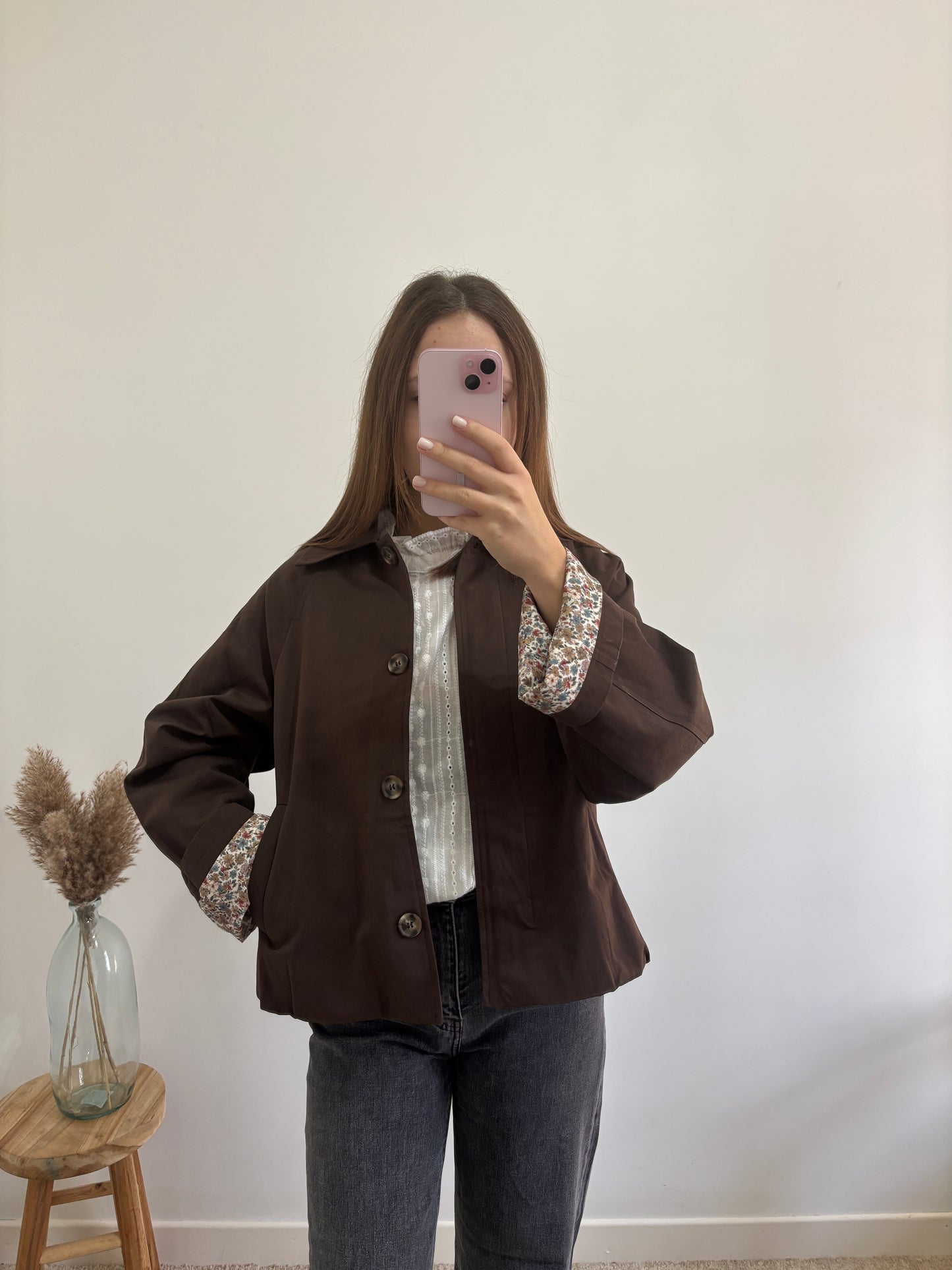 brown Margaux trench coat