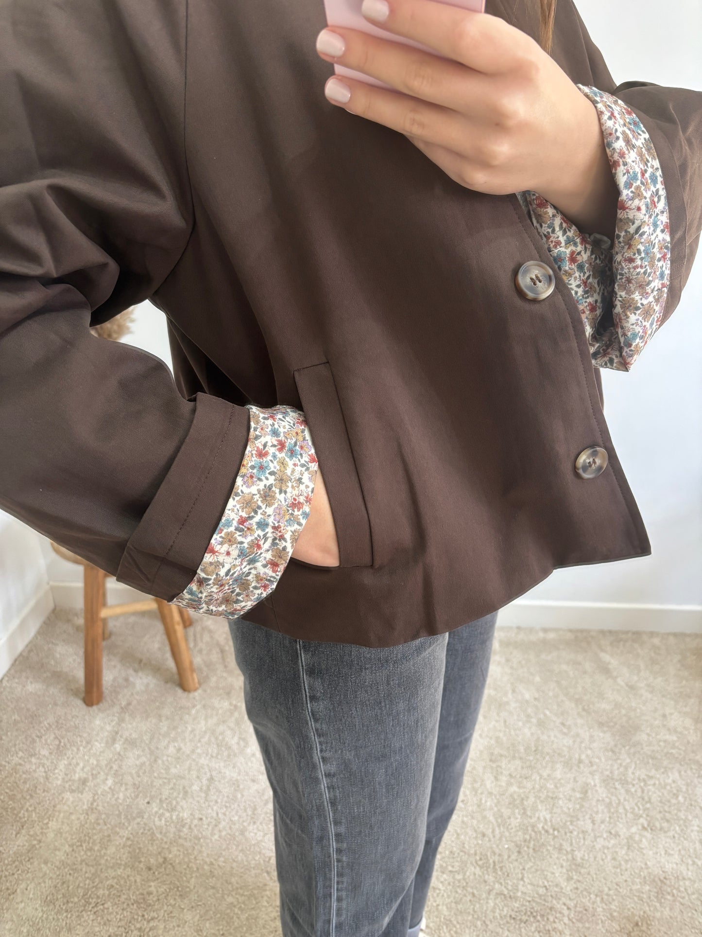 brown Margaux trench coat