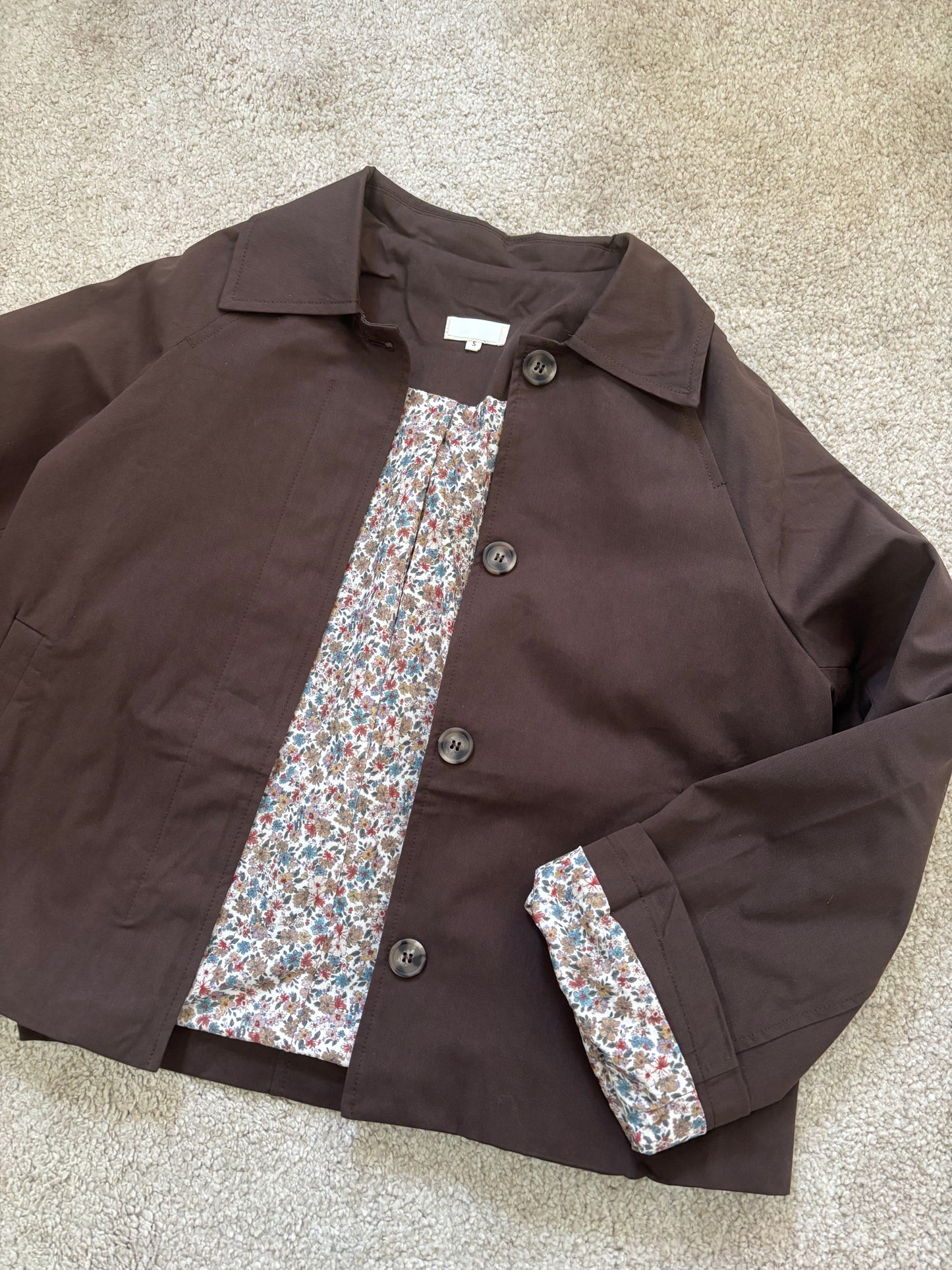 brown Margaux trench coat