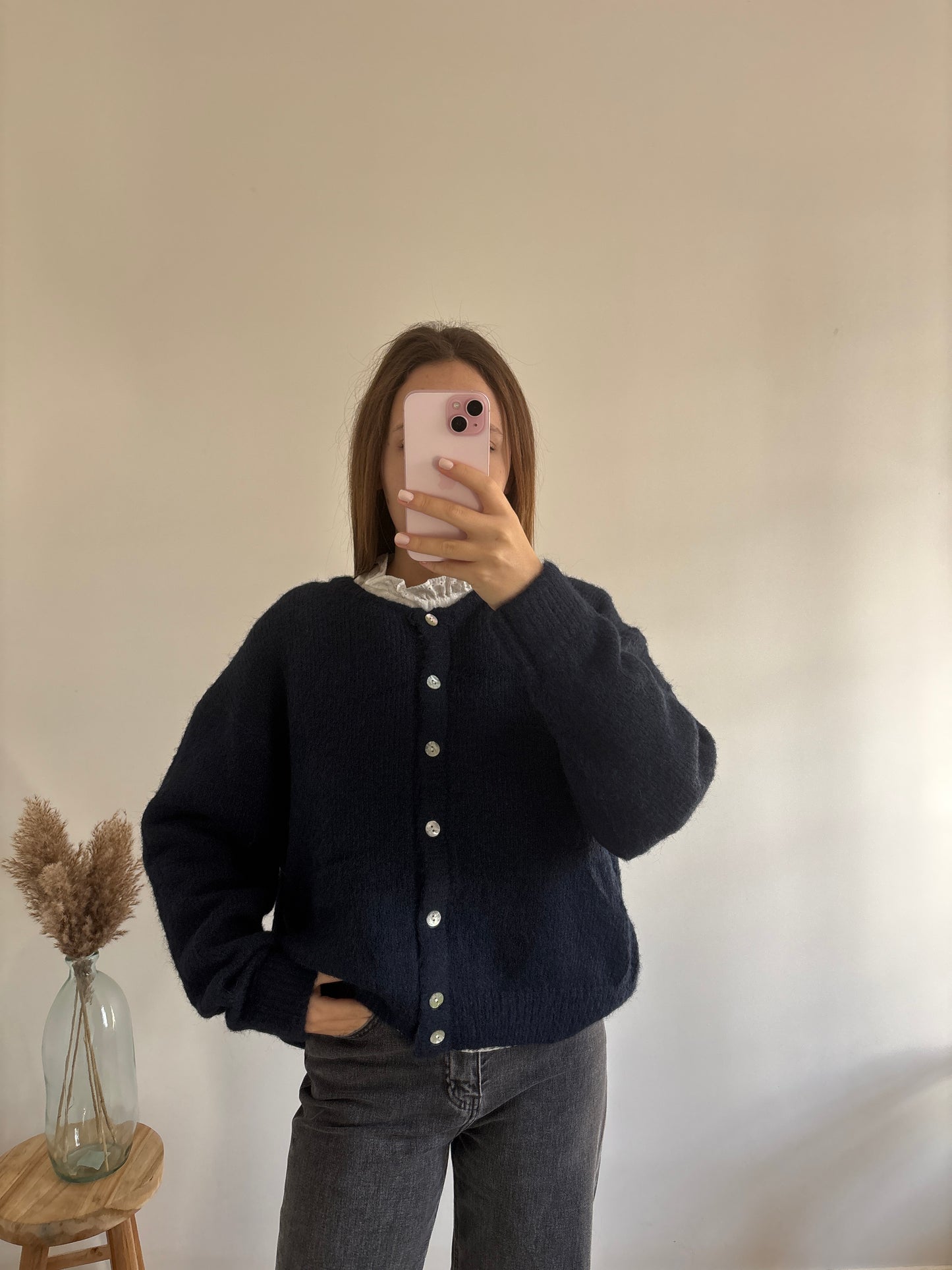 Léa navy cardigan