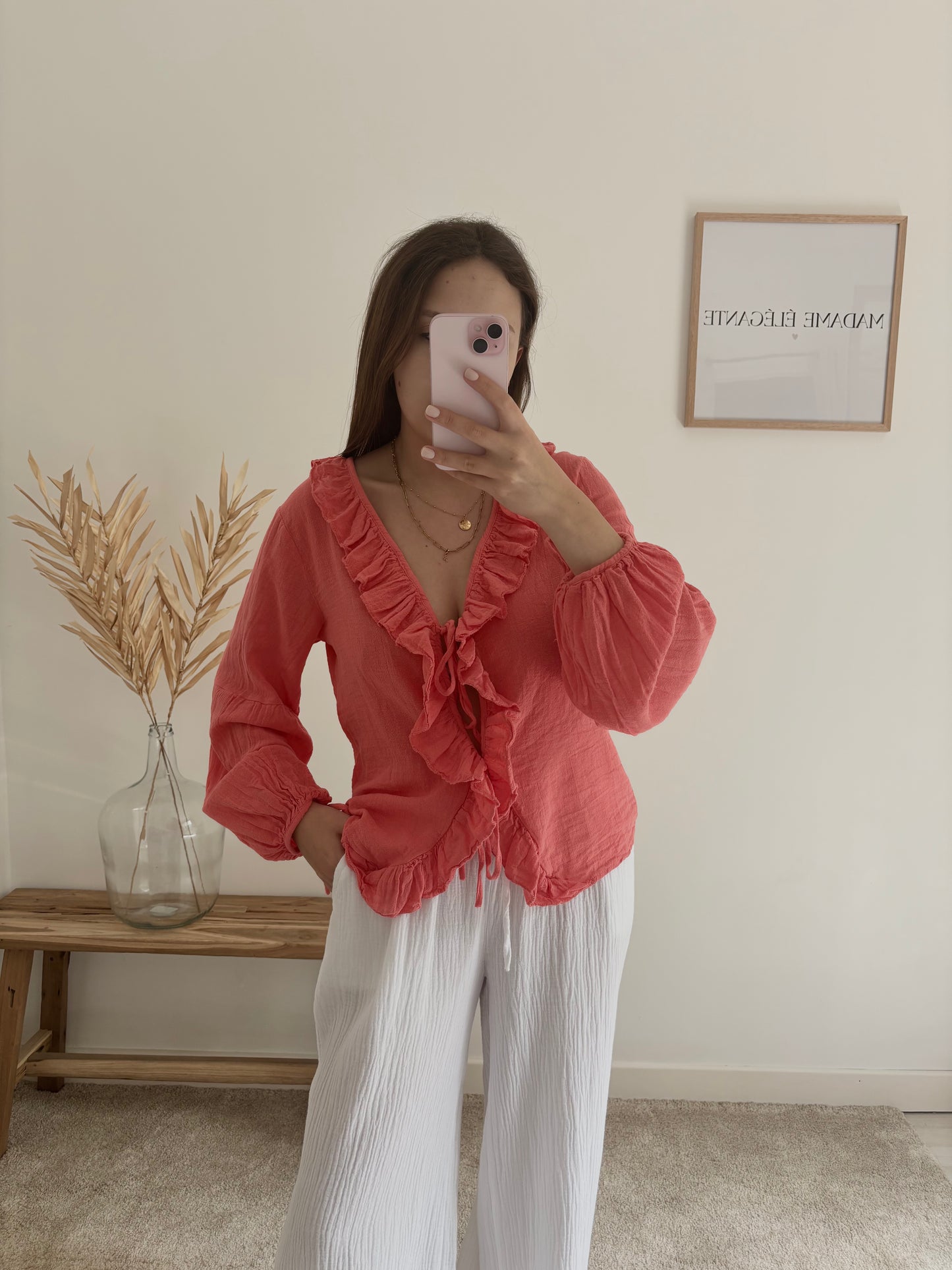 Blouse Louna corail