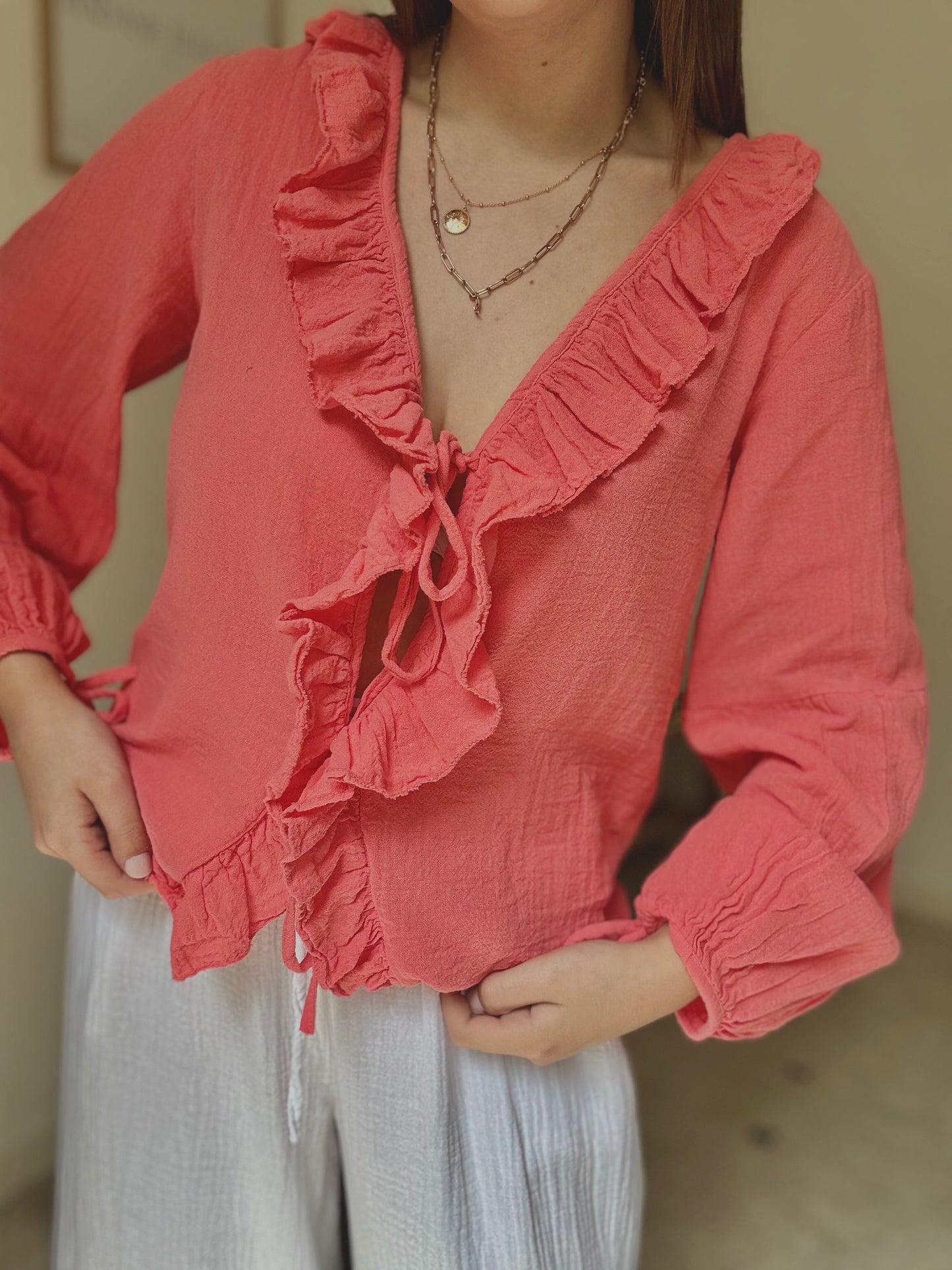 Blouse Louna corail