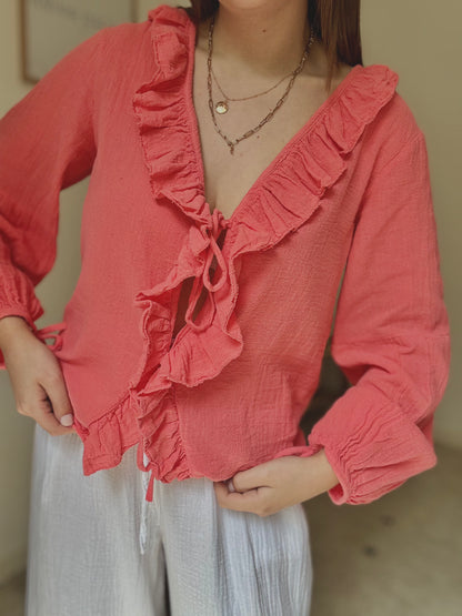 Blouse Louna corail