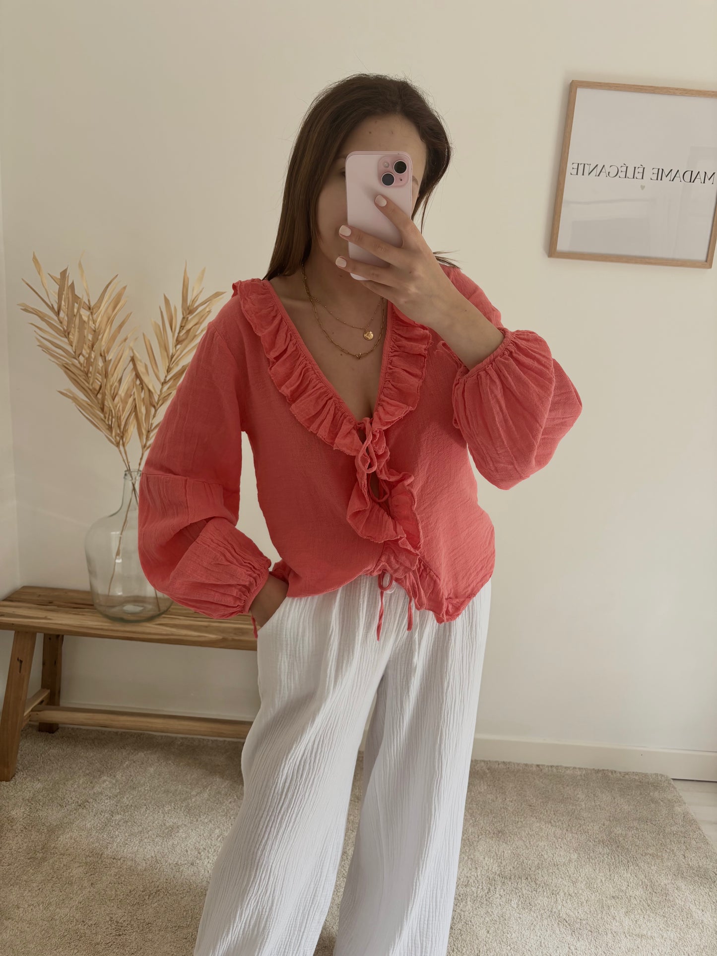 Blouse Louna corail