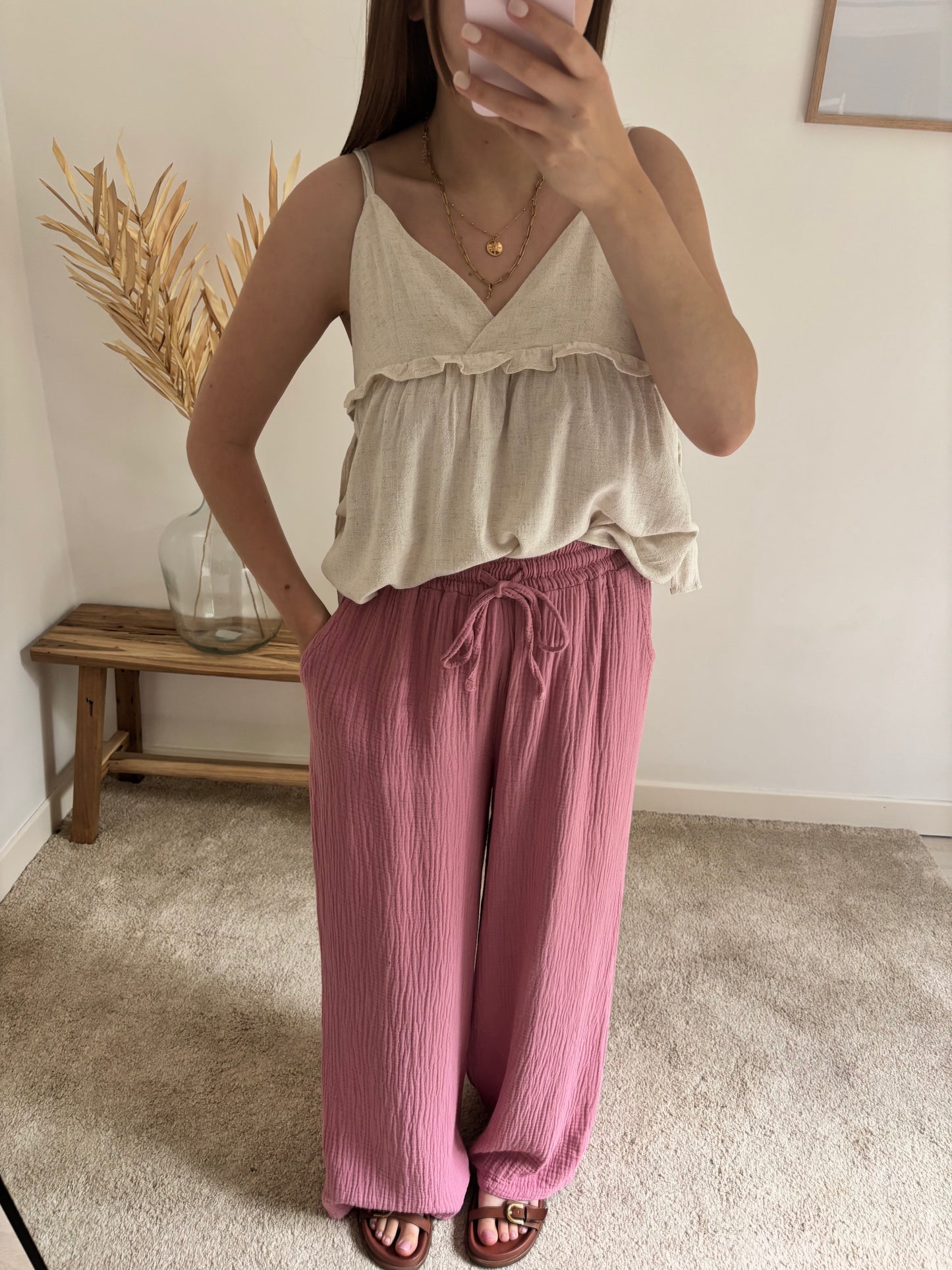 Pantalon Chloé rose